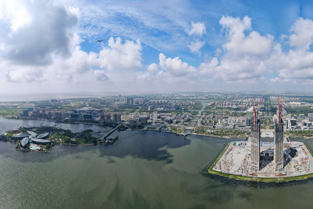 The Lingang free trade zone in Shanghai. The zone will be developed into a ‘demonstration area to promote the nation’s economic reforms’, the State Council’s guide says. Photo: Xinhua