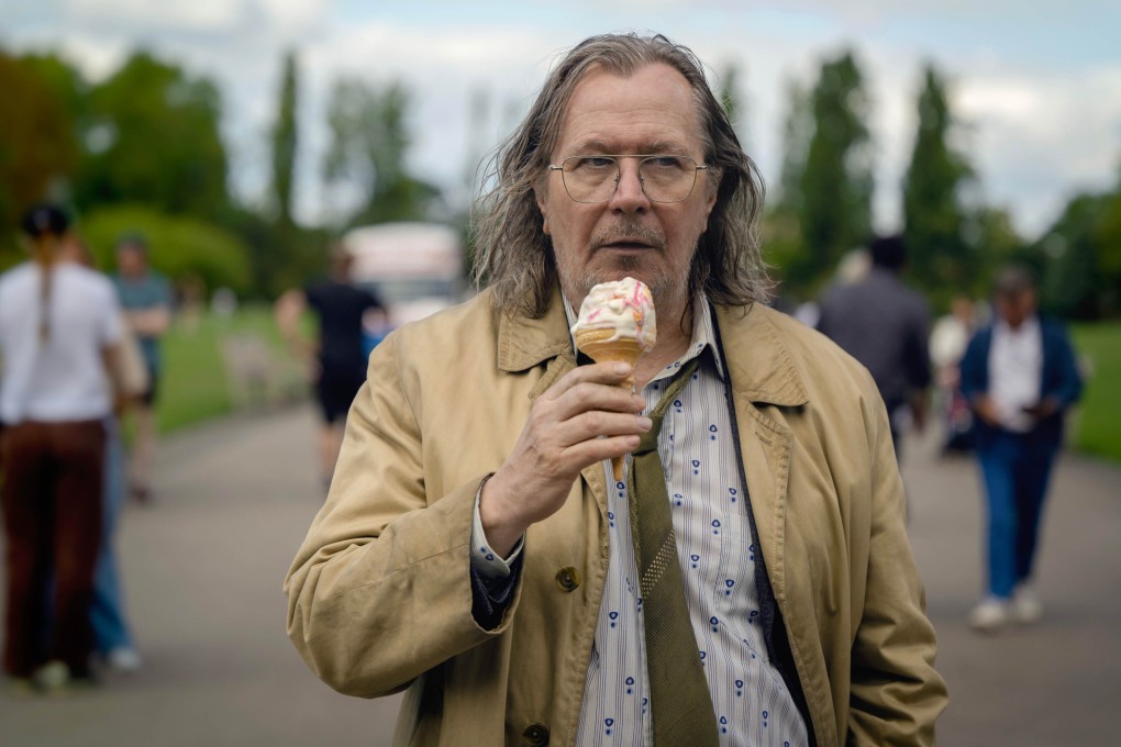 Gary Oldman dons his flasher mac for a third series as flatulent spy master Jackson Lamb (above) in “Slow Horses” season 3 on Apple TV+. Photo: Apple TV+