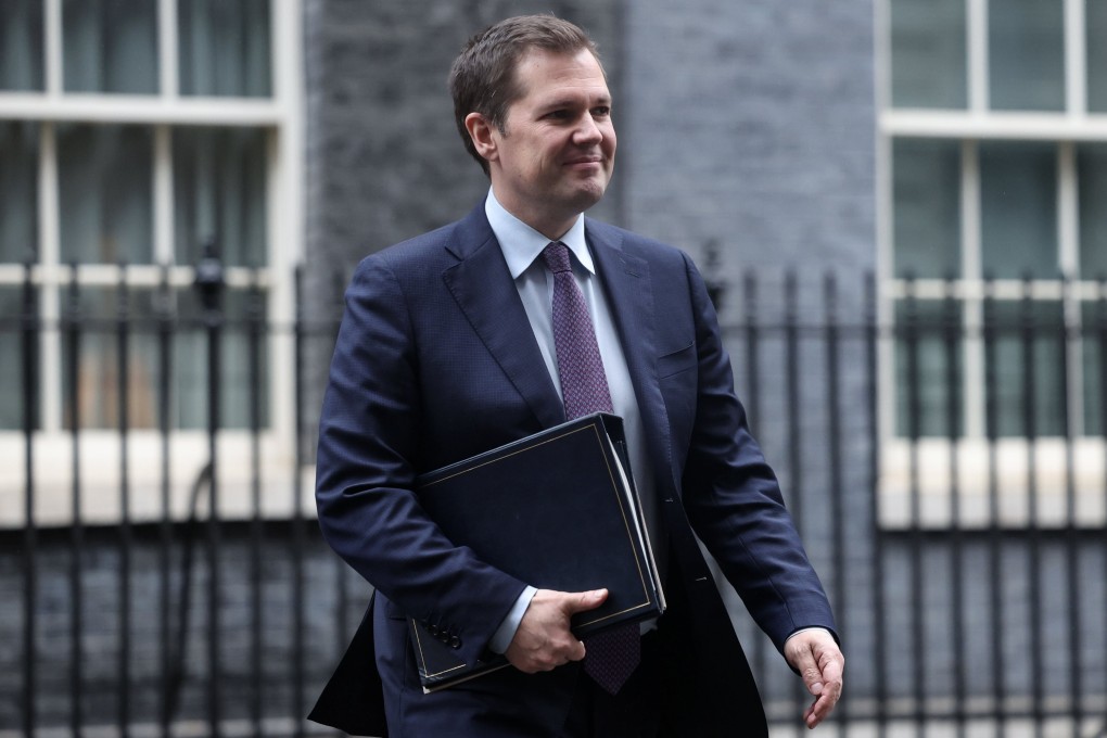 Britain’s Immigration Minister Robert Jenrick, heading to a Cabinet meeting at Downing Street in London on Tuesday. Photo: EPA-EFE
