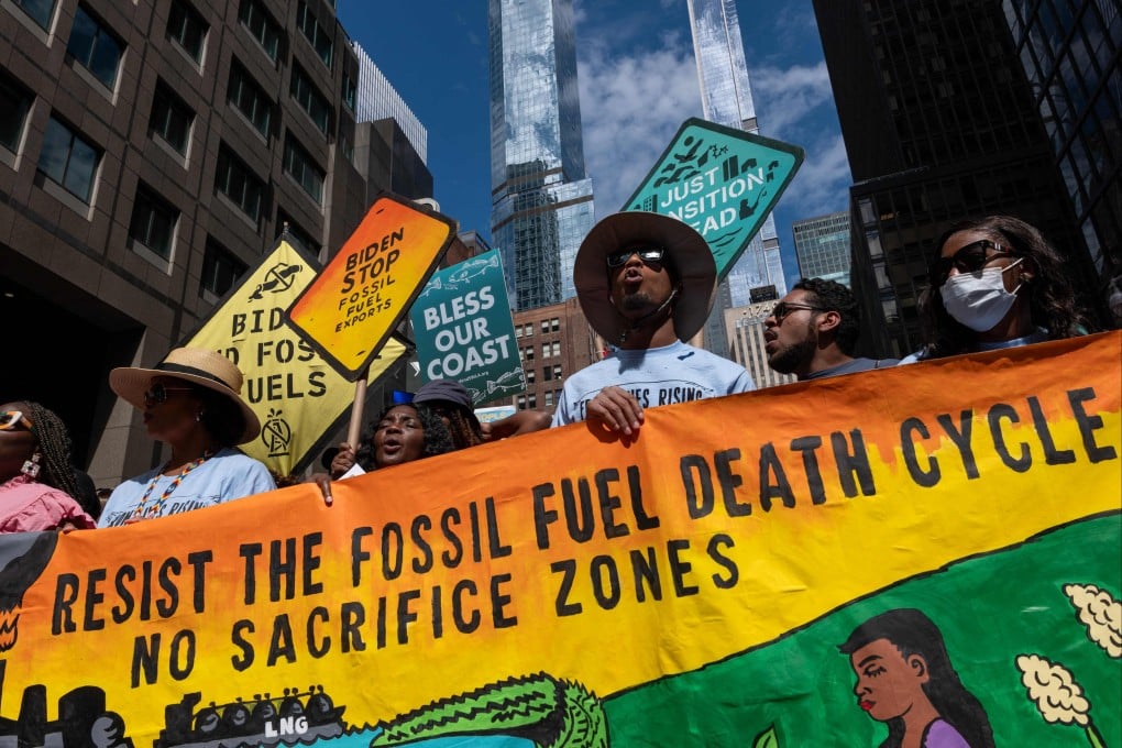 Thousands of activists, indigenous groups and students march in New York to end fossil fuels, on September 17. Photo: AFP