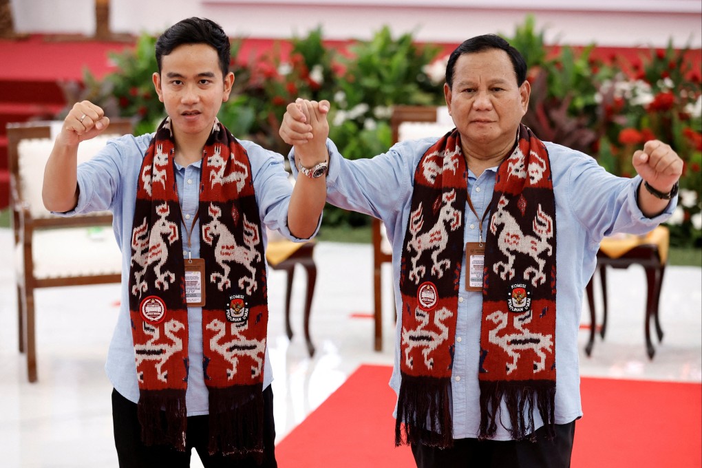 Presidential candidate Prabowo Subianto (right) and running mate Gibran Rakabuming Raka, who is President Joko Widodo’s eldest son. Photo: Reuters