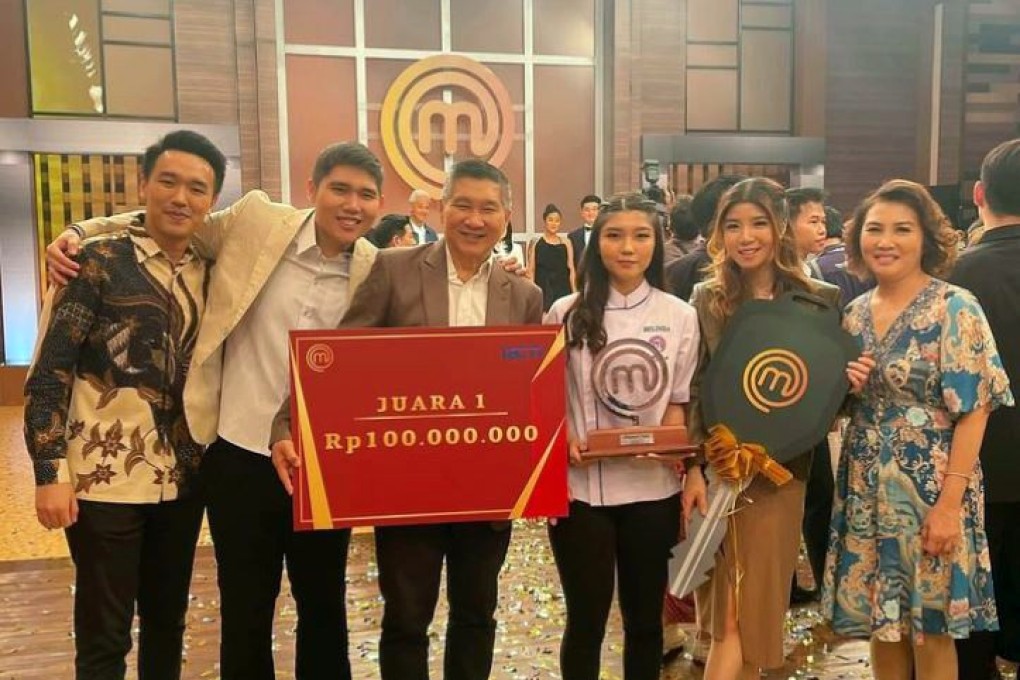 Belinda Christina (third from right) and her family after winning MasterChef Indonesia Season 11. The judge’s decision to award the top prize to Belinda evoked a wave of outrage online. Photo: Instagram/@belinda.mci11