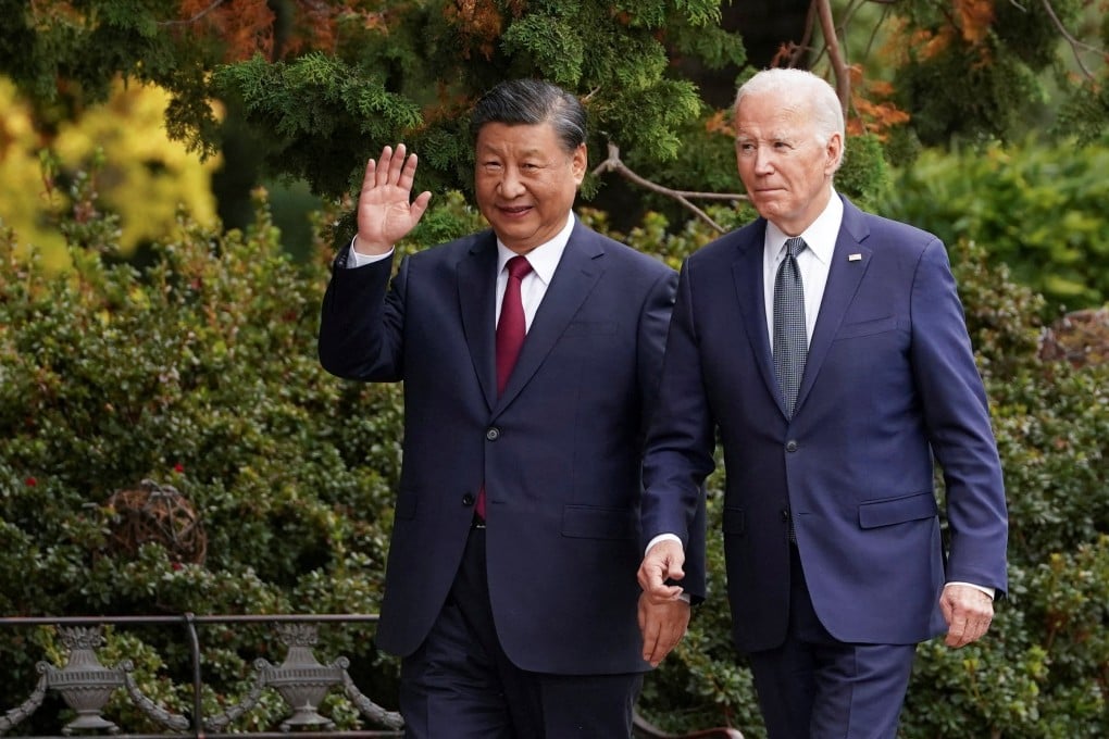 Chinese President Xi Jinping with US President Joe Biden in Woodside, California, on November 15. A China analyst has found that domestic concerns in both countries may make it harder for them to coordinate and cooperate. Photo: Reuters