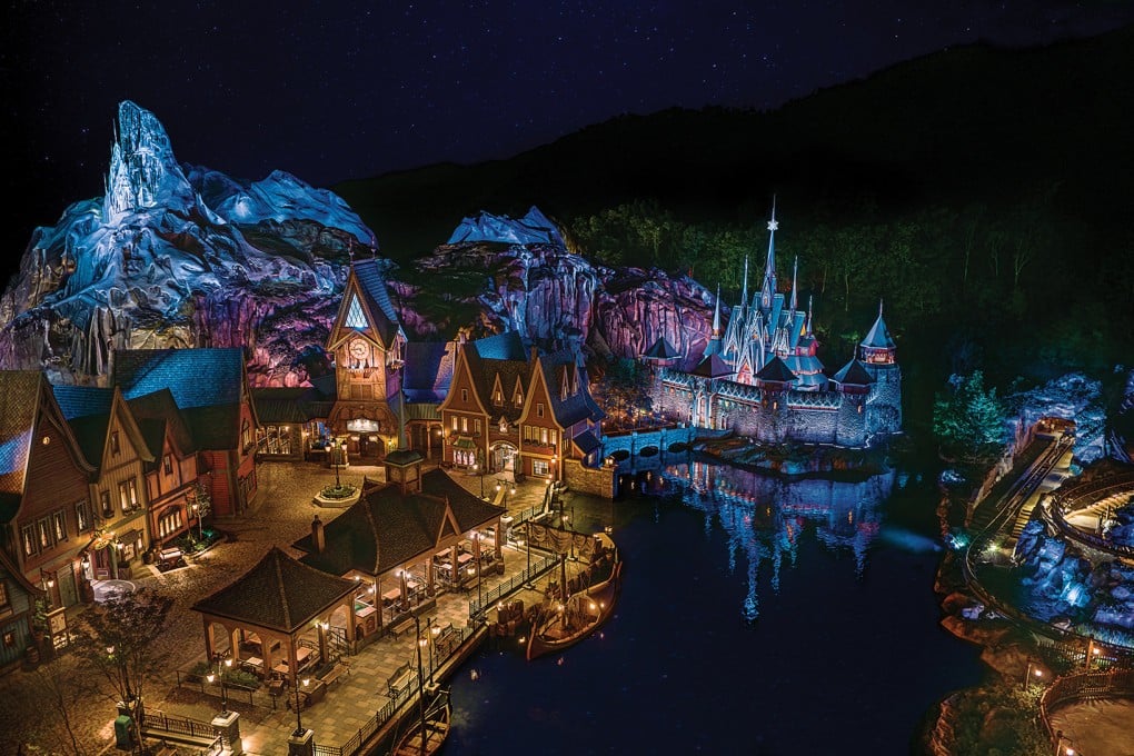 A view of the world’s first theme park based on the “Frozen” films, a re-creation of Arendelle at Hong Kong Disneyland. Jennifer Lee, who co-wrote and co-directed both “Frozen” films, found seeing her creation brought to life “profound and truly emotional”. Photo: Hong Kong Disneyland