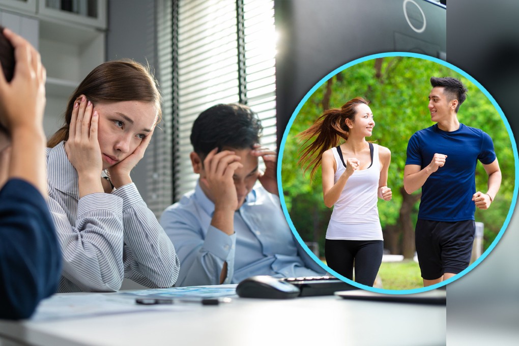 The fitness-obsessed boss of a Chinese company has introduced a new bonus scheme aimed at creating a healthy and productive workforce requiring staff to run at least 50km a month. Photo: SCMP composite/Shutterstock