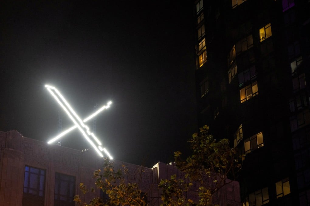 The ‘X’ logo is seen on the top of the company headquarters in downtown San Francisco. Photo: Reuters