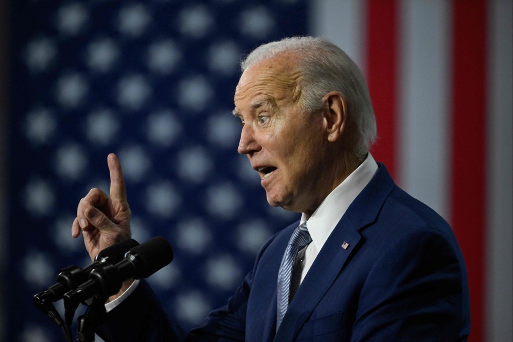 US President Joe Biden gestures as he delivers remarks at an event in Las Vegas, Nevada, on Friday. Photo: AFP