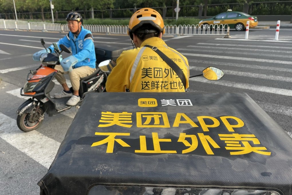 A food delivery courier for Meituan in Beijing, China. Photo: SCMP/Simon Song