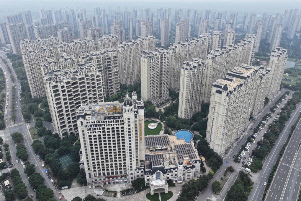 An aerial photo taken on October 10, 2023 shows a Country Garden development in Zhenjiang, in China’s eastern Jiangsu province. Photo: AFP