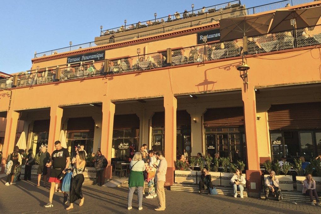 Morocco’s tourism capital, Marrakech, suffered extensive damage from a 6.8 magnitude earthquake on September 8, but three months later, damaged buildings have been repaired. Above: the  Café de France in Marrakech. Photo: John Brunton