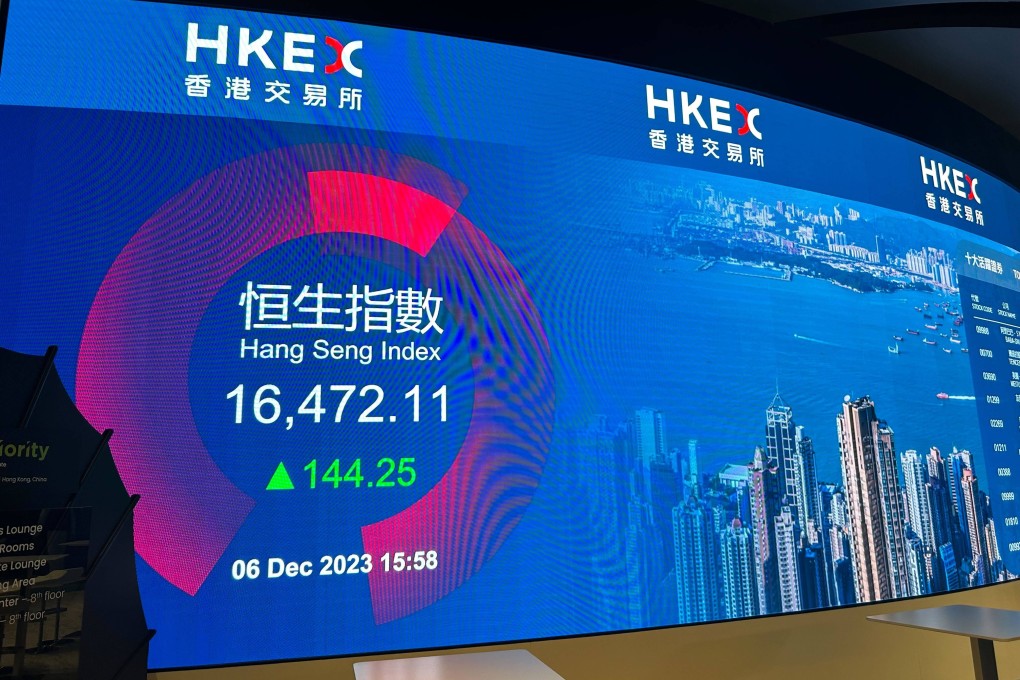 Hong Kong stocks joined a global rally after the Federal Reserve signalled an end to its aggressive hikes. Photo: Mia Castagnone