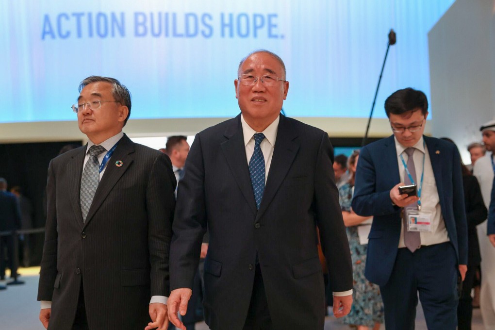 Xie Zhenhua, China’s special envoy for climate change, on December 2, the third day of Cop28 in Dubai. Photo: Bloomberg