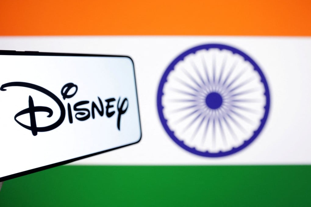 An illustration featuring the Disney logo and the Indian flag. Disney and India’s Reliance are looking at merging into an entity. Photo: Reuters