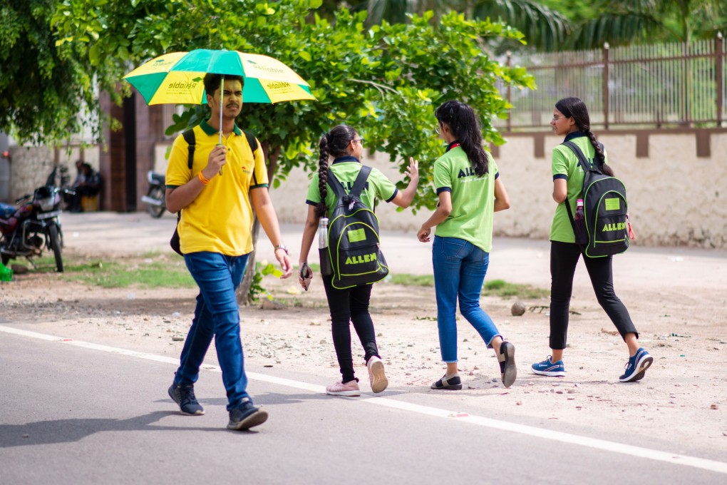 Students in Kota, India, going for coaching classes. The city has highly competitive cram schools with a reputation for helping students crack university entrance exams. Photo: Shutterstock