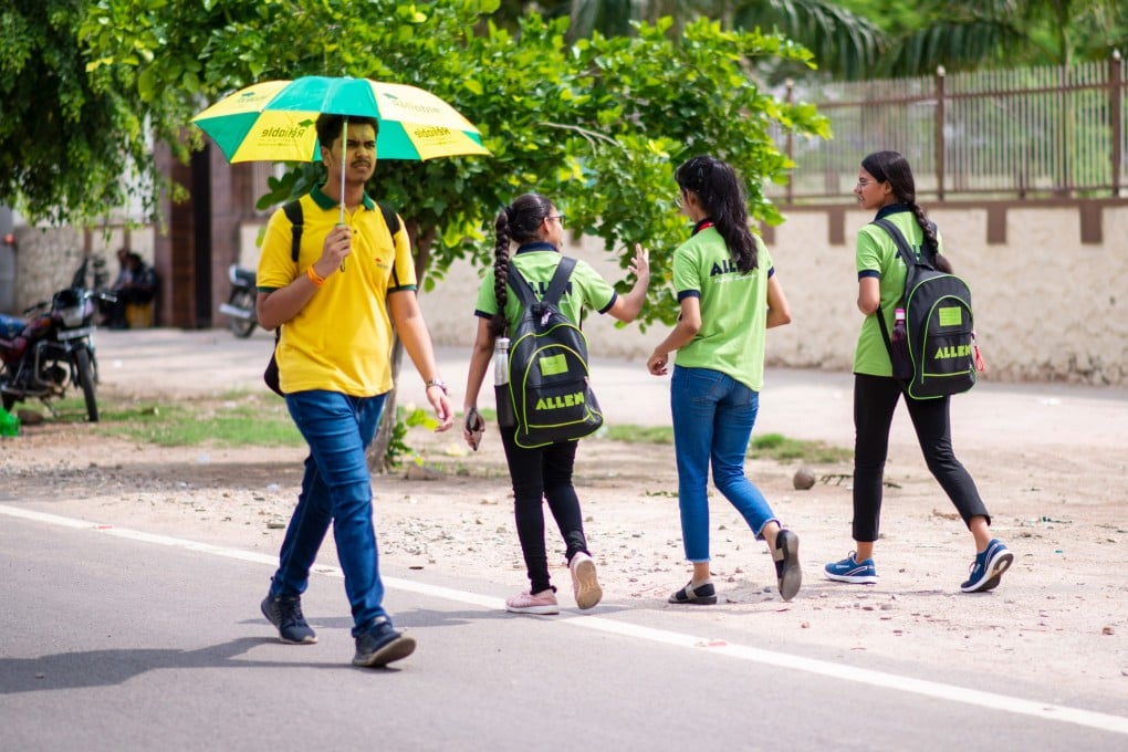 Students in Kota, India, going for coaching classes. The city has highly competitive cram schools with a reputation for helping students crack university entrance exams. Photo: Shutterstock