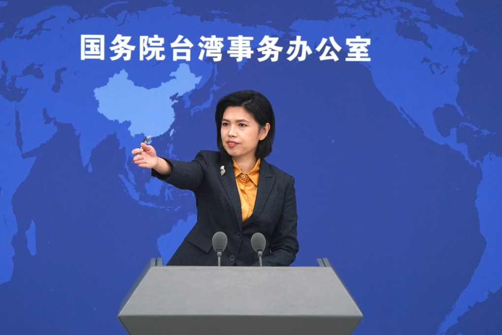 Zhu Fenglian (pictured), a spokeswoman for the State Council’s Taiwan Affairs Office, said Beijing should take action “in line with regulations”, in response to alleged trade actions by Taiwanese authorities. Photo: Xinhua