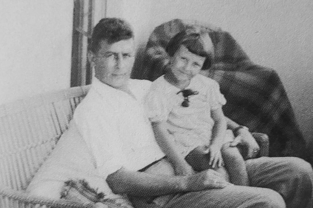 George Smirnoff with Irene in Kowloon, Hong Kong, in 1941. Architect and artist George painted a number of famous scenes of Macau during the family’s year and a half in the city. Photo: Courtesy of Irene Smirnoff