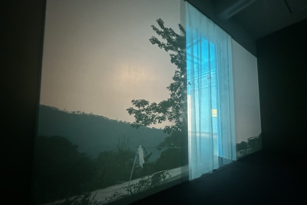 A piece of video art in the Shenzhen exhibition “As Shards of Dawn Shot Through the Dark”, by Natalie Lo Lai-lai. The show is one of two currently running in the Chinese city in which Hong Kong artists explore shared anxieties to show the power of art in connecting people. Photo: Natalie Lo