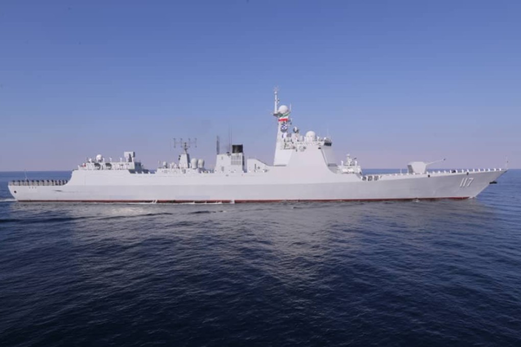 Chinese warships including a Xining destroyer have been conducting drills in the Yellow Sea, the defence ministry says. Photo: AFP