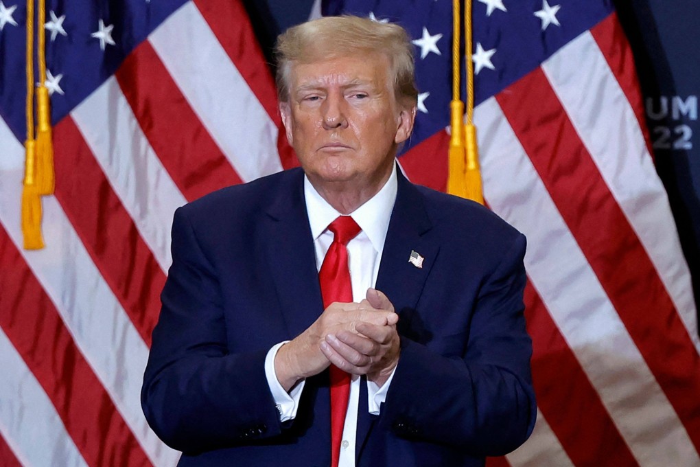 Donald Trump at a campaign event in Waterloo, Iowa, on Tuesday. Photo: AFP