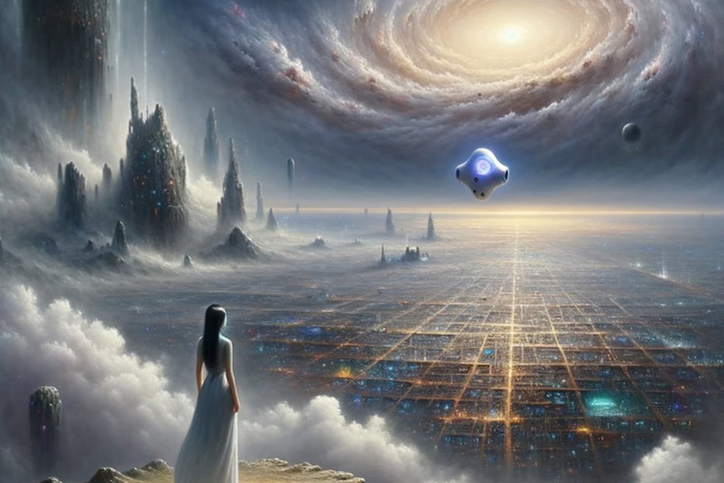 Experts say it was not easy to recognise that a science fiction novel submitted to a national literary competition had been generated by an AI platform. The illustrations were also created by AI. Photo: Weibo/Capital Television