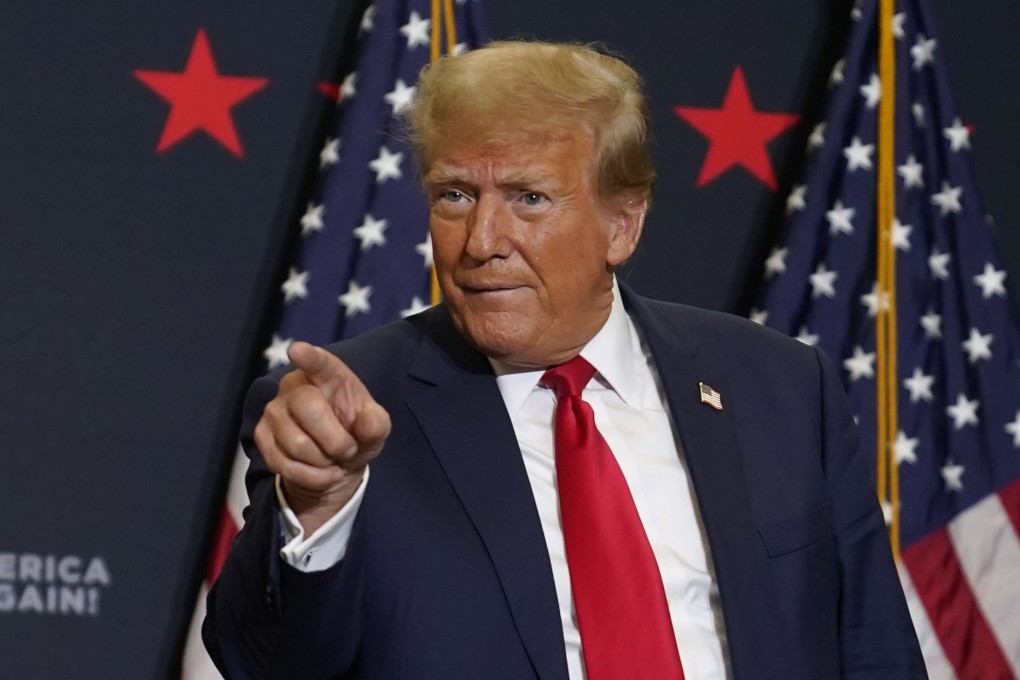 Donald Trump at a campaign event in Waterloo, Iowa, on Tuesday. Photo: AFP