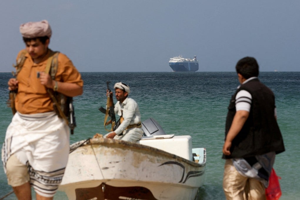 Last month, Houthis seized an Israel-linked cargo vessel, the Galaxy Leader (pictured), and its 25 crew. Photo: Reuters
