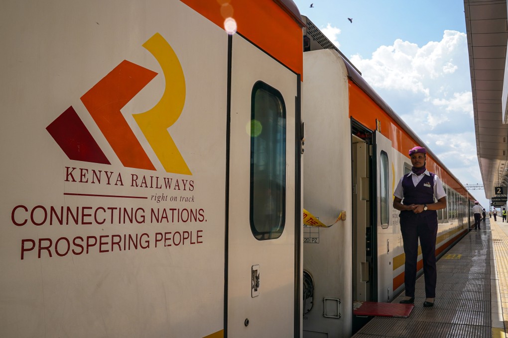 A train about to leave Nairobi station for Mombasa on the China-built Standard Gauge Railway in Kenya. Photo: Xinhua