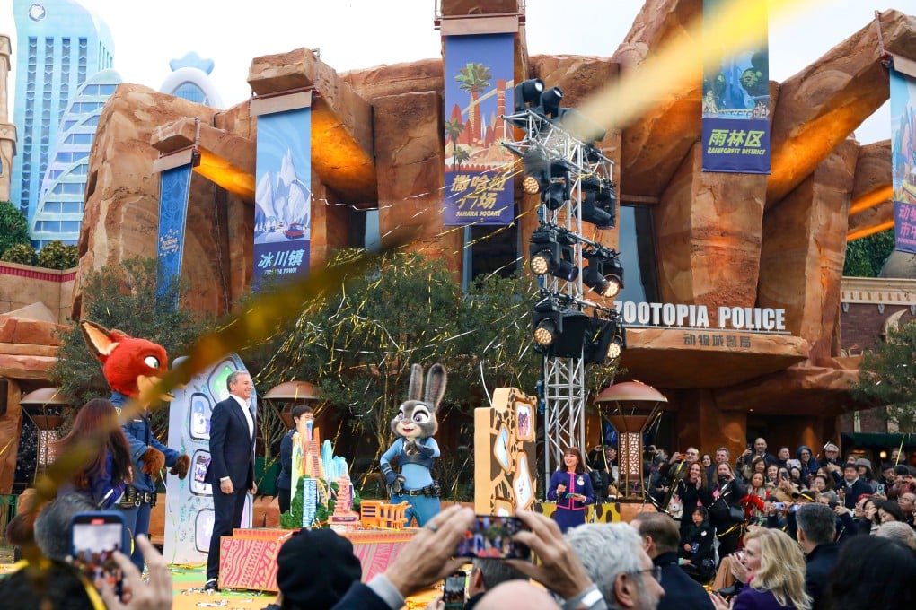 The opening ceremony of the Zootopia land in Shanghai Disney Resort on Tuesday. Photo: Xinhua