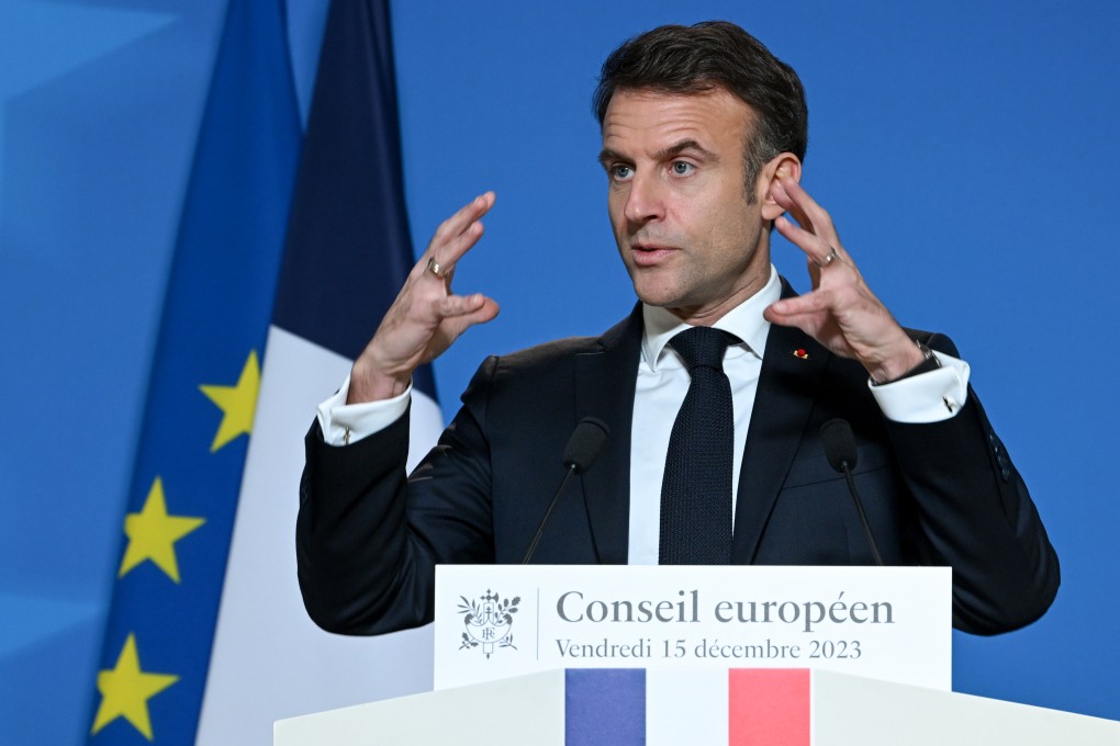 French President Emmanuel Macron speaks during a press conference during the second day of the EU Summit on December 15. Macron has seized upon a delay in negotiations over a trade deal between the European Union and Mercosur to register his strong disapproval given the potential effects on France’s agriculture sector. Photo: dpa