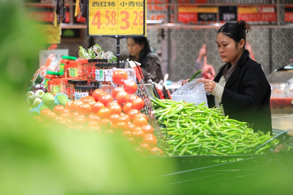 China’s consumer prices fell by 0.5 per cent in November, year on year, marking the sharpest decline in three years. Photo: Xinhua