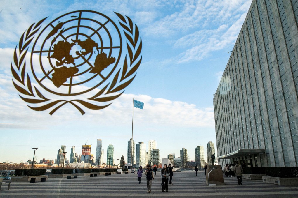 People visit the UN Headquarters as delegates of the Security Council delayed for one extra day the vote on a proposal to demand that Israel and Hamas allow aid access to the Gaza Strip. Photo: Reuters