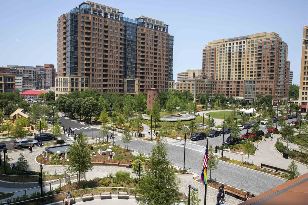 Amazon’s campus at the grand opening of Amazon HQ2 in Arlington, Virginia, on June 15, 2023. The opening of the complex has helped the area develop into a cultural hub that attracts tourists for whom the proximity to Washington DC previously wasn’t enough. Photo: Getty Images