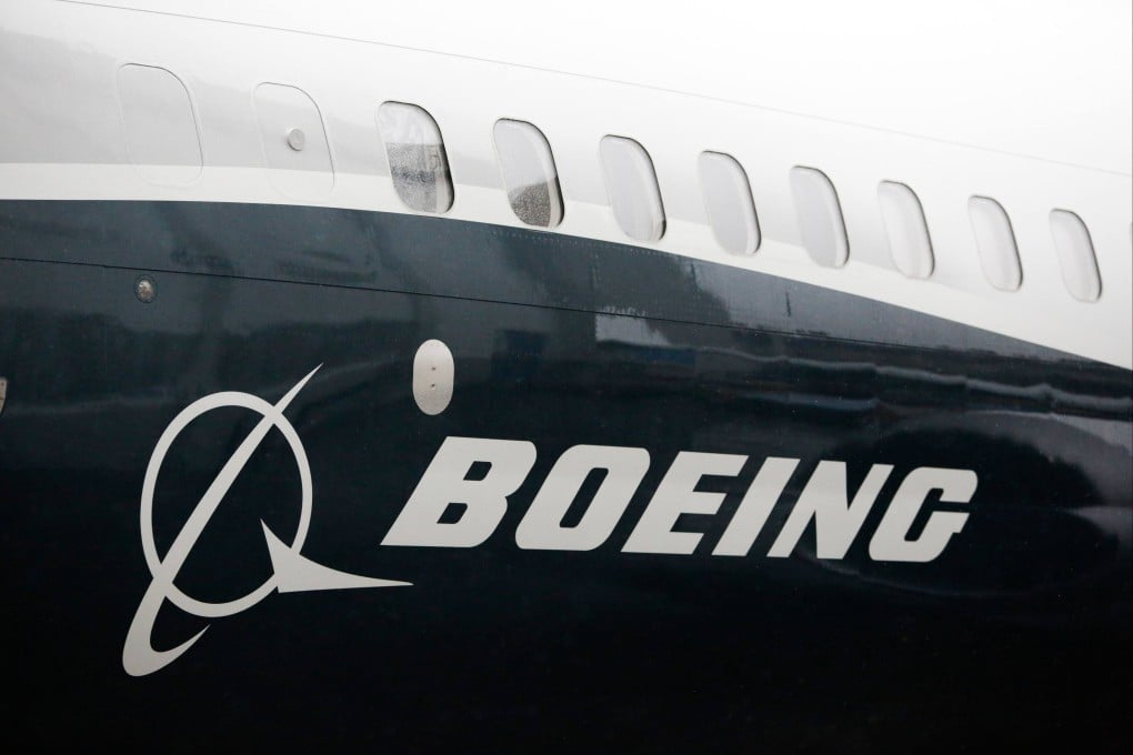 The Boeing logo. China has signed off on the first direct delivery of a Boeing 787 jet in four years,. Photo: AFP