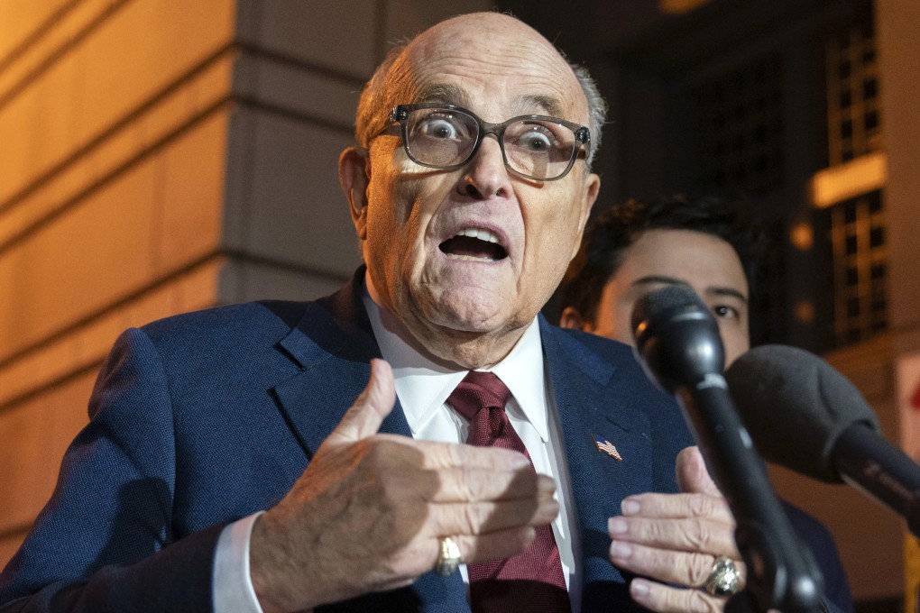 Former New York mayor Rudy Giuliani after leaving the federal courthouse in Washington, on December 11. Photo: AP