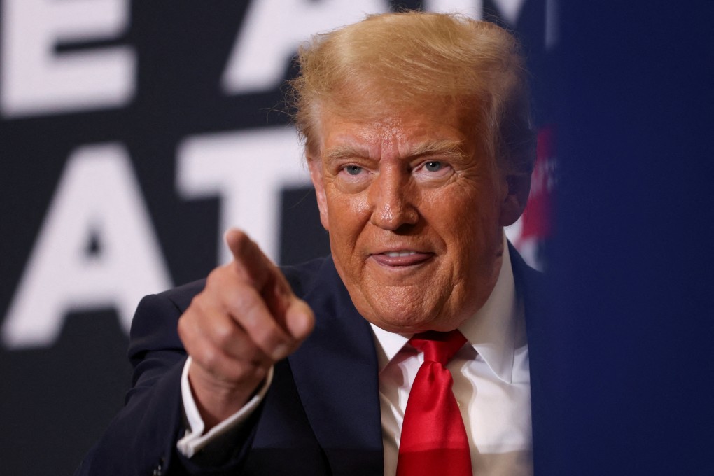 Former US president Donald Trump attends a campaign event in Waterloo, Iowa, on Tuesday. Photo: Reuters