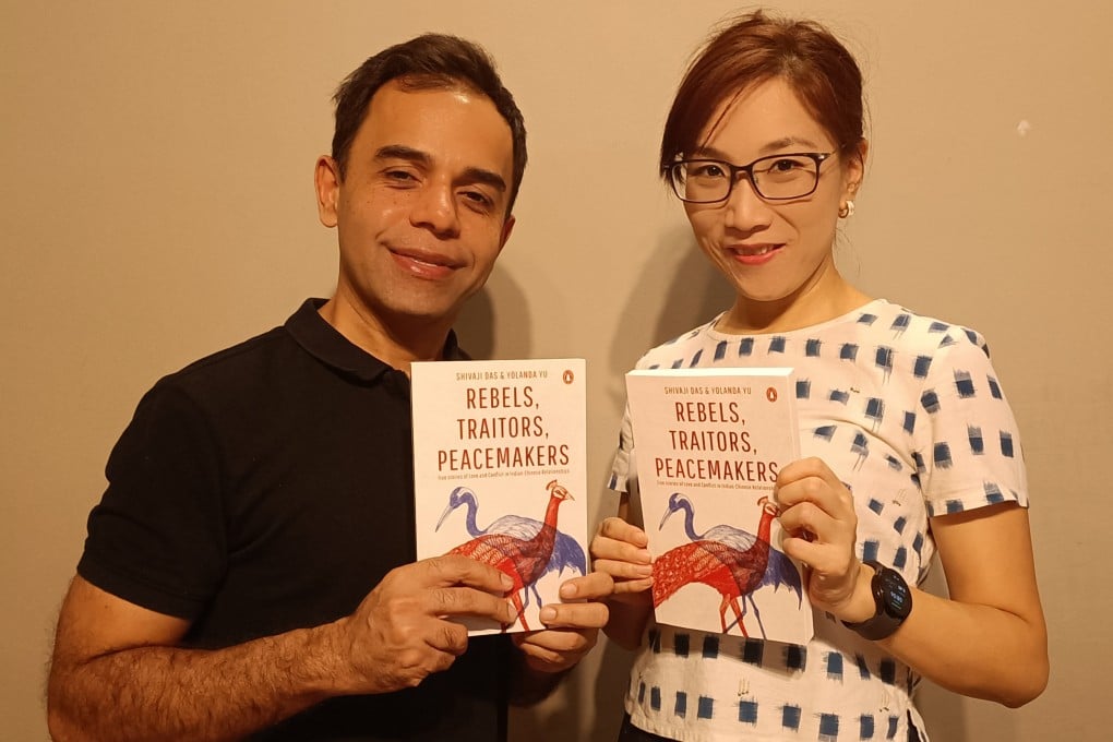 Shivaji Das and Yolanda Yu with their book “Rebels, Traitors, Peacemakers: True Stories of Love and Conflict in Indian-Chinese Relationships”. Photo: Handout