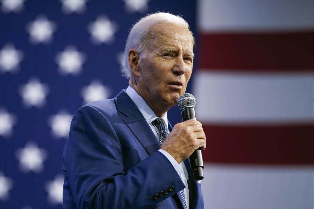 US President Joe Biden speaks during a visit to the Detroit Auto Show on September 14, 2022. Electric vehicle and battery supply chains are front and centre in US-China economic competition.  Photo: AP
