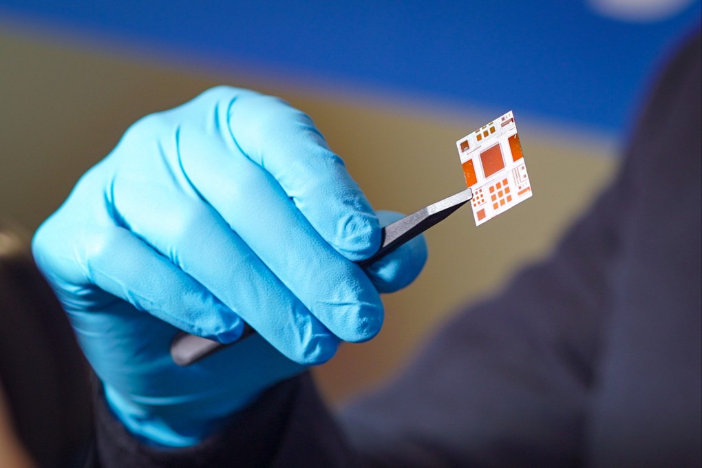 Future memristor chips may be able to offload AI tasks from data centres to smartphones and watches with great energy efficiency, be used in subdermal health-monitoring implants and help to speed up virus genome sequencing. Photo: HKU