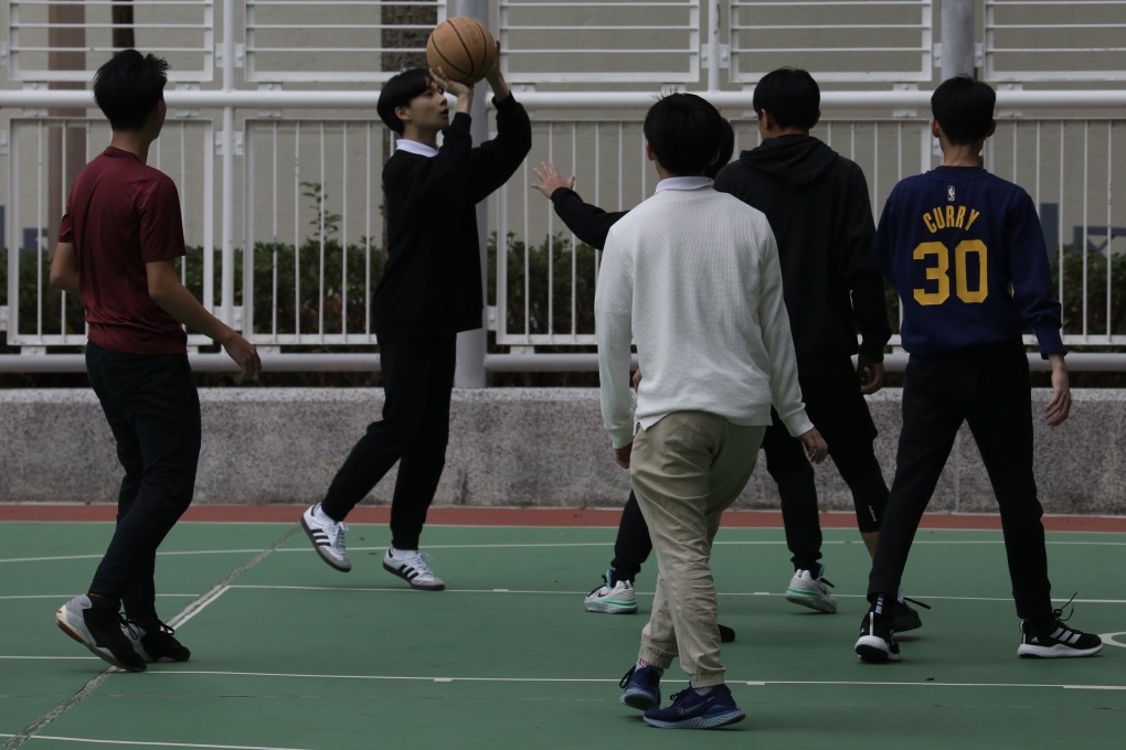 Young people play basketball in Tiu Keng Leng on December 20. The recent rise in teenage suicides and concerns about the poor state of Hong Kong young people’s mental health have spurred the government to action. Photo: Sun Yeung