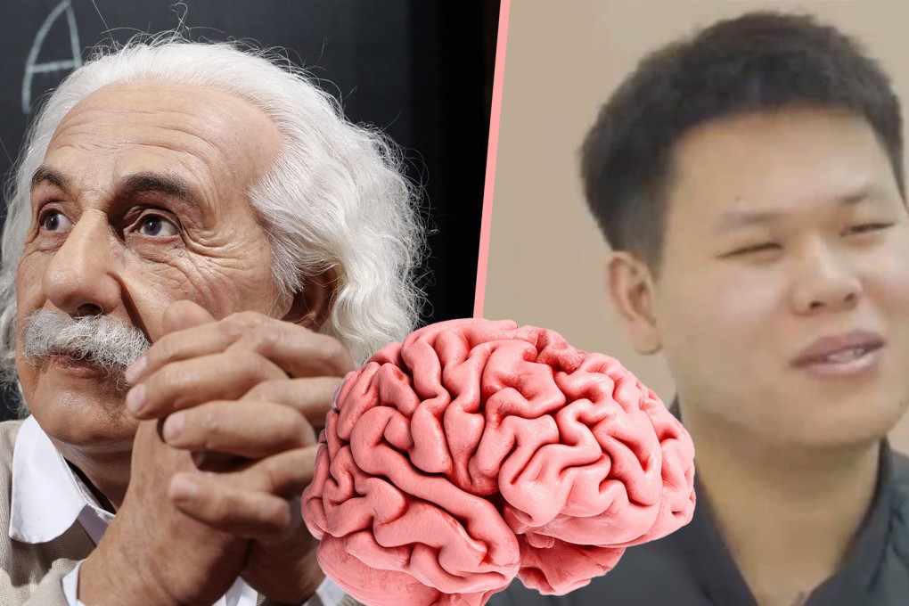 An online entrepreneur in China who gives online advice to students by selling virtual “Einstein brains” has sold 70,000 units in the past five years, dividing opinion on mainland social media. Photo: SCMP composite/Shutterstock/Baidu
