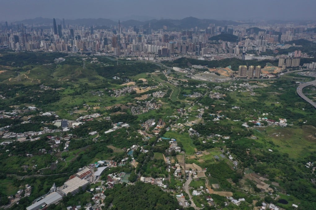 Part of the area to be redeveloped into the new Northern Metropolis, with Shenzhen just across the border with mainland China. Photo: Winson Wong