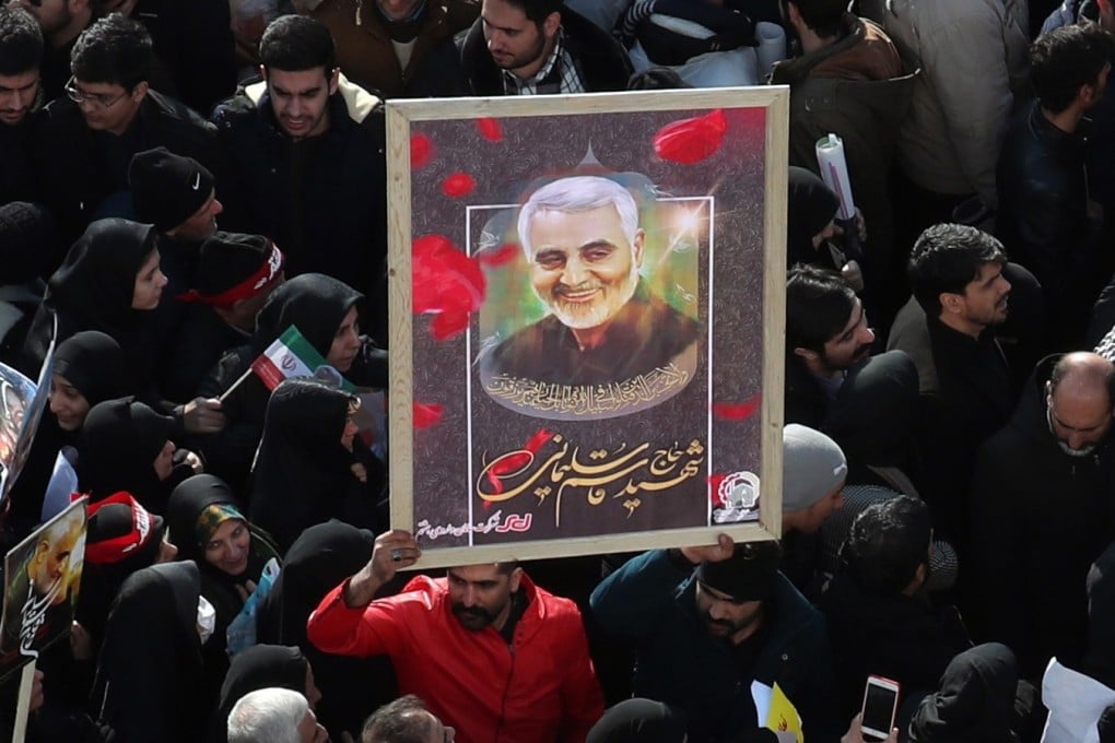 The 2020 funeral for top Iranian commander, Qassem Soleimani, who was killed in a US drone strike. File photo: EPA-EFE