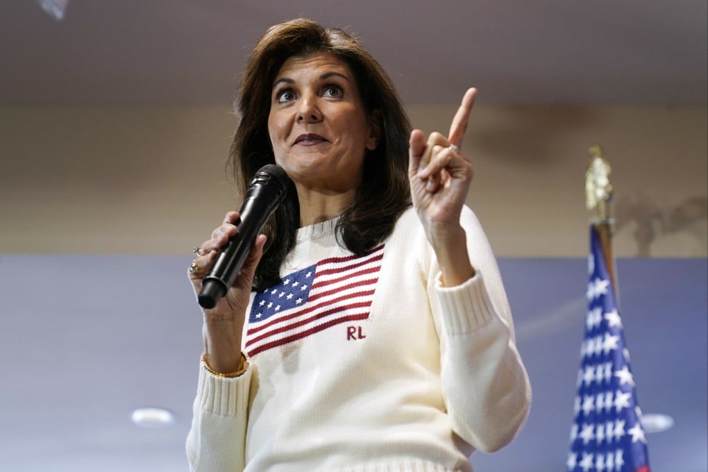 Republican presidential candidate Nikki Haley at campaign event in Iowa on December 18. Photo: AP
