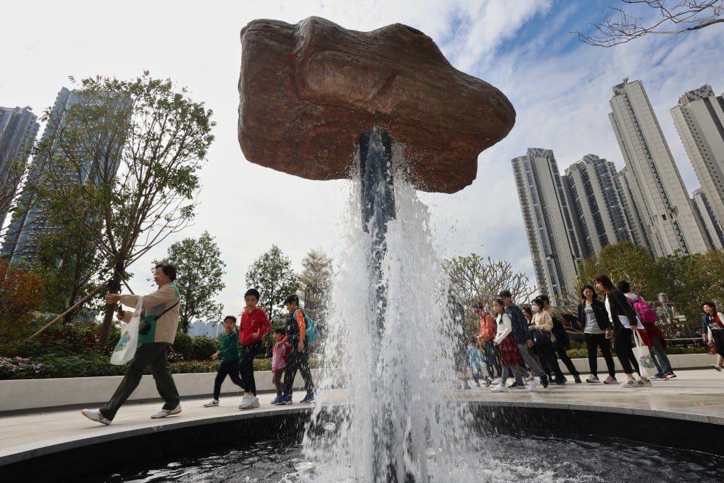 A striking wood fossil exhibit at the new Nina Park, created with exhibits from the collection of late billionaire Nina Wang, who was chairwoman of Chinachem. Photo: Dickson Lee
