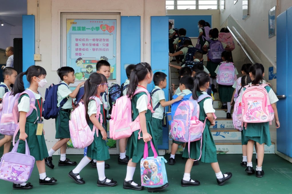 The first day of school on September 4, 2023. For teachers, connecting with students may be one way to find happiness and maintain good mental health. Photo: Jelly Tse
