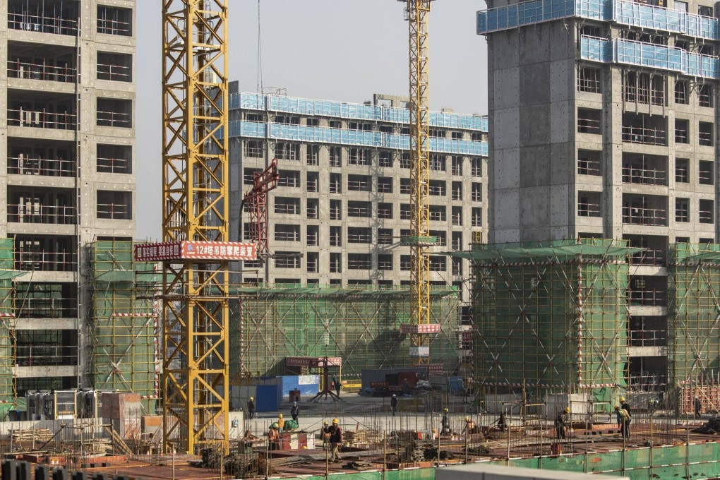 Residential buildings under construction at China Vanke’s Isle Maison development in Hefei, China, on November 27, 2023. Photo: Bloomberg