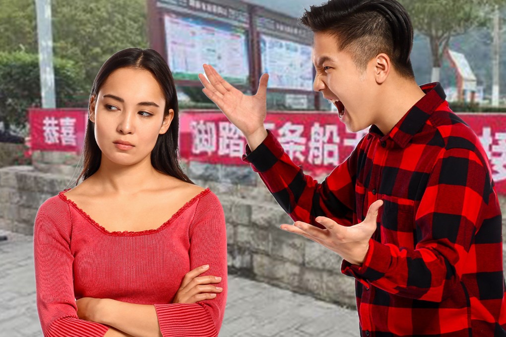 A man has been detained by police in China after he flew a banner outside his ex-partner’s workplace accusing her of infidelity. Photo: SCMP composite/Shutterstock/Weibo