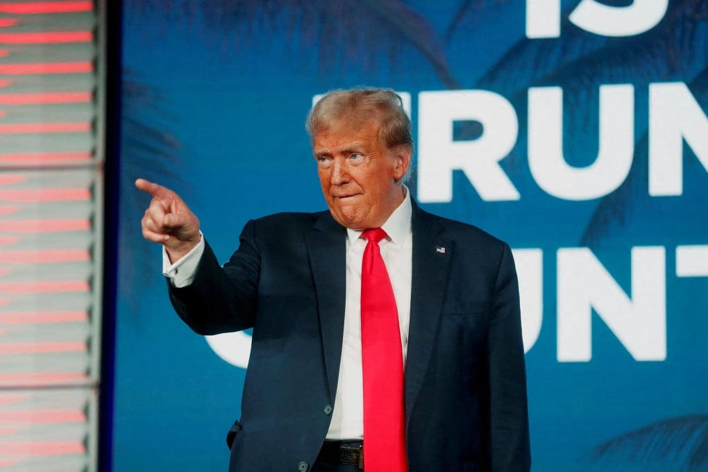 Former US president and Republican presidential candidate Donald Trump addresses his supporters during the Florida Freedom Summit in Kissimmee, Florida, on November 4 last year. Photo: Reuters