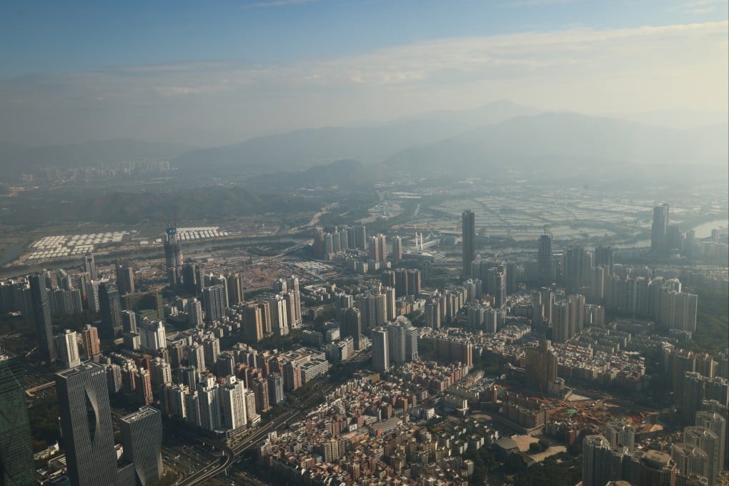 A view of Shenzhen from the Free Sky observation deck in Ping An Finance Center on December 28, 2023. Photo: Dickson Lee